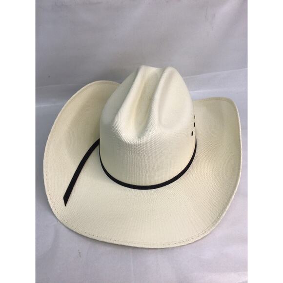 Resistol  Denison 7X Bangora Straw Cowboy Hat Size 7 5/8 Western Hat - Picture 1 of 8